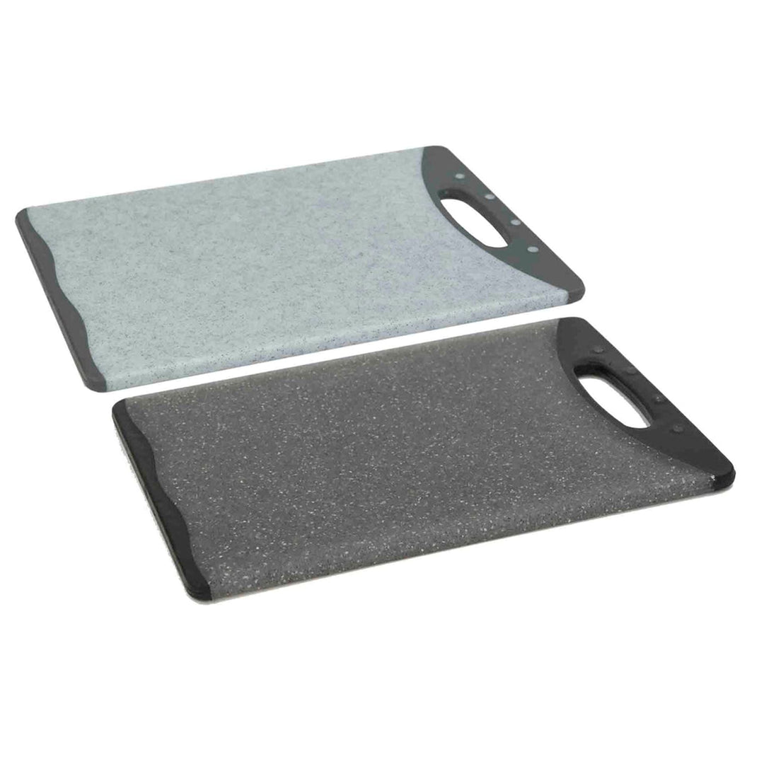 Home Basics Double Sided 10" x 14.5" Granite Plastic Cutting Board