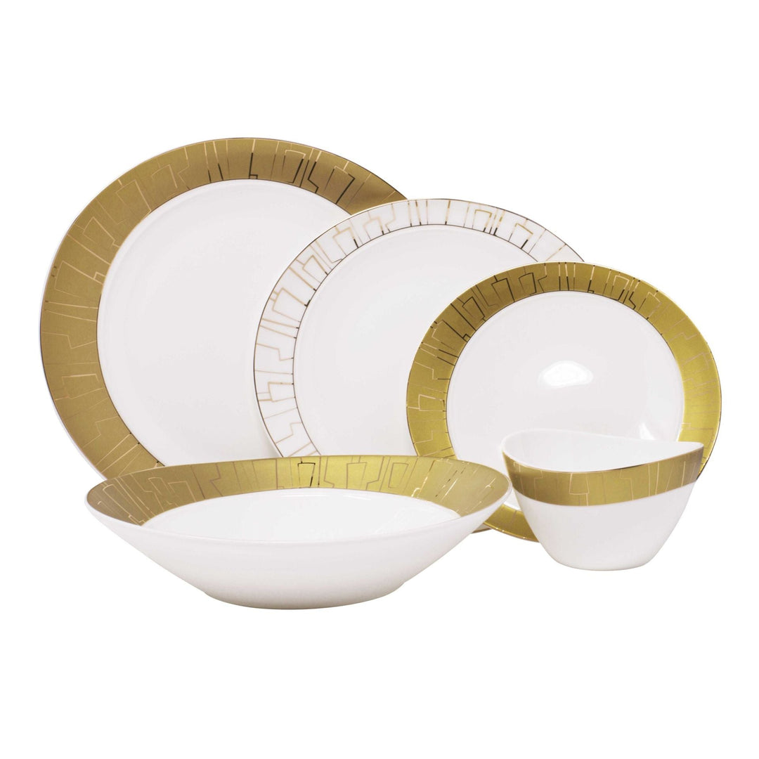 Vikko Shine - Sienna Gold, 20 Pc Dinnerware Set, includes Service For 4