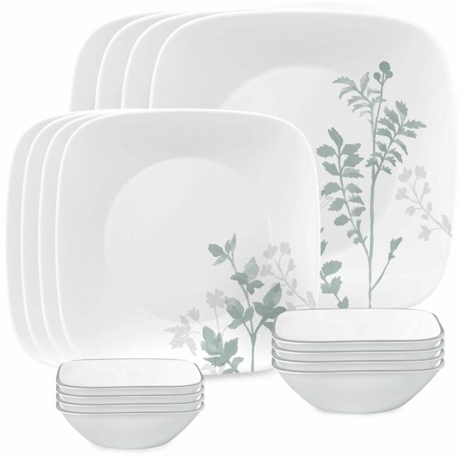 Corelle Amalie 16 Piece Dinnerware Set, Service for 4