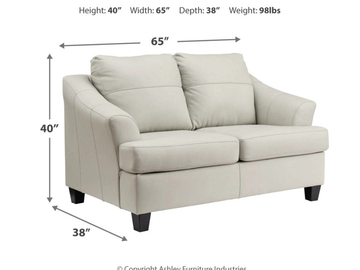 Genoa Leather Loveseat