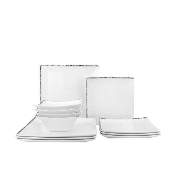 Joseph Sedgh Hammer 12 Piece Dinnerware Set, Service for 4