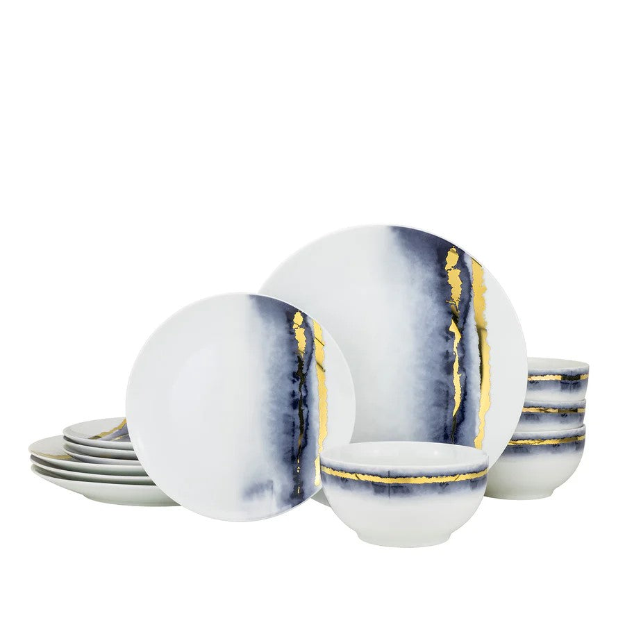 Joseph Sedgh Lazuli 12 Piece Dinnerware Set, Service for 4
