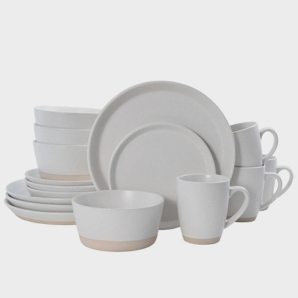Hudson Cream 16 Piece Dinnerware Set, Service for 4