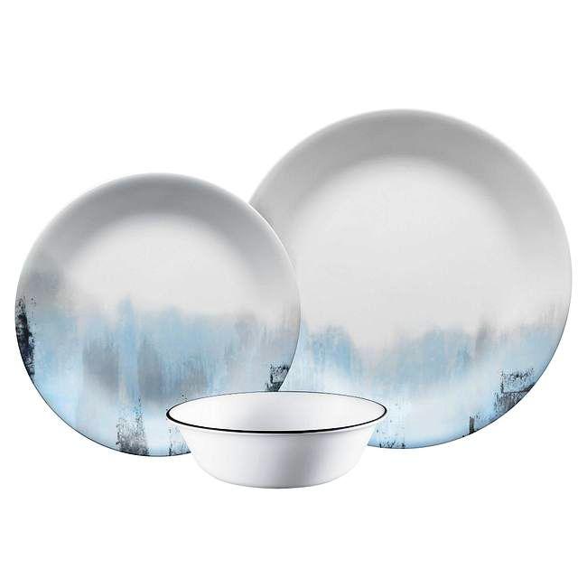 Corelle Boutique 12 Piece Dinnerware Set, Tranquil Reflection - Service for 4