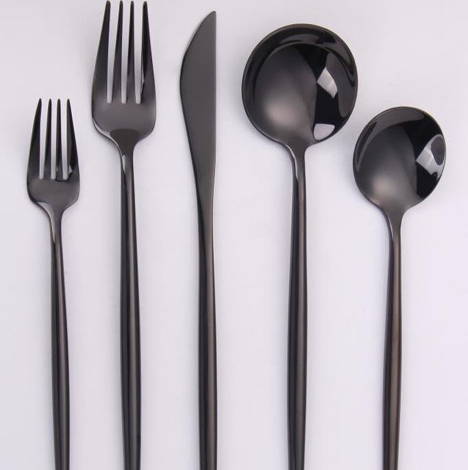 Vikko Dine - Vera, Mirror Black, 18/10 Flatware, 20 Pc Set