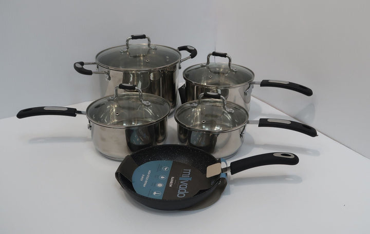 T-fal 10pc Initiatives Nonstick Cookware Set Black