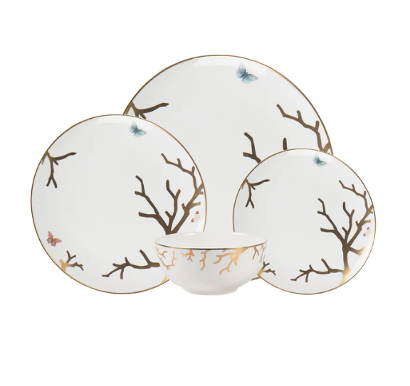 Little White Dish - Aurelia Flutter, 16 Pc Dinnerware Set