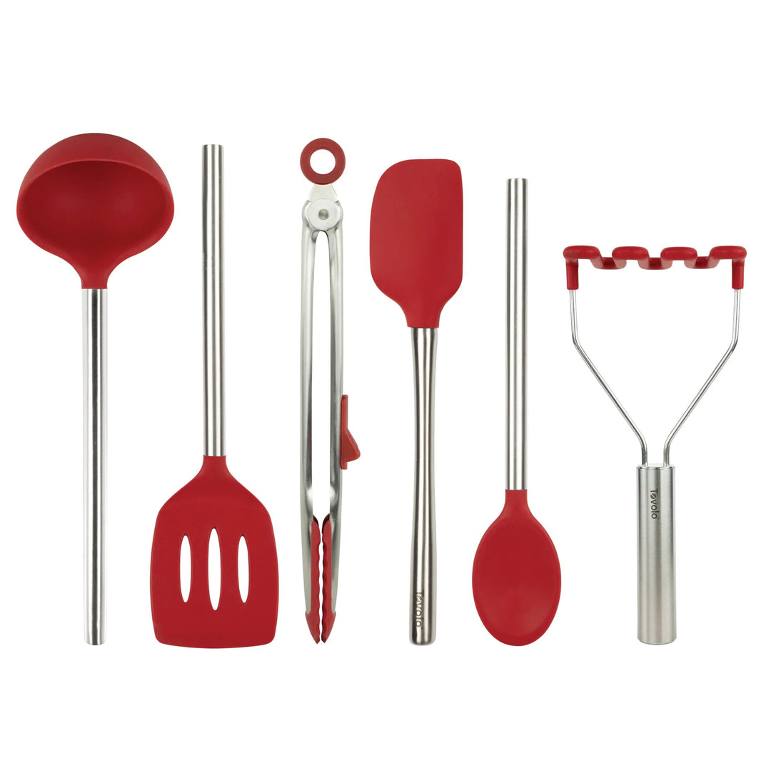 Silicone and SS Utensils - Set of 6