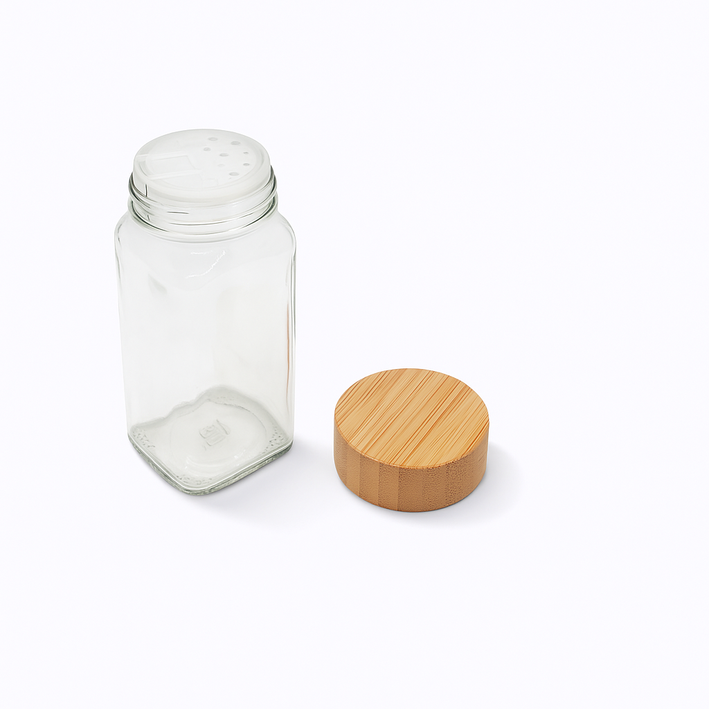 Salt Shaker With Wooden Cover