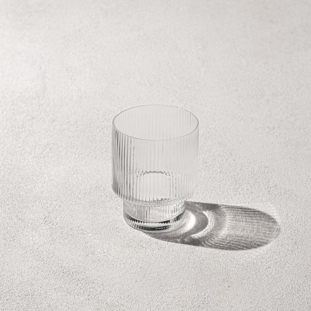 Vikko - Malibu, Ribbed Rocks Glass, Clear, 11 oz