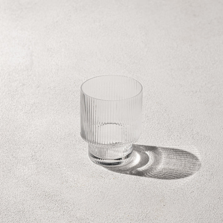 Vikko - Malibu, Ribbed Rocks Glass, Clear, 11 oz