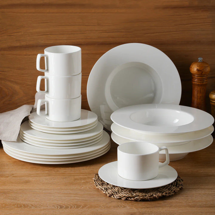 Sylvie Bone China Dinnerware Set - White