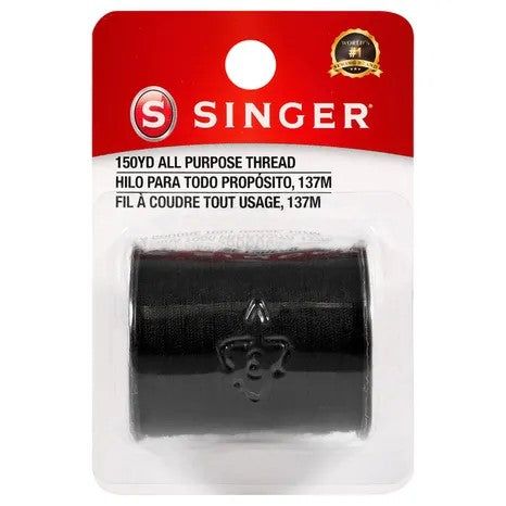 Black All Purpose Polyester Thread- 150 Yards