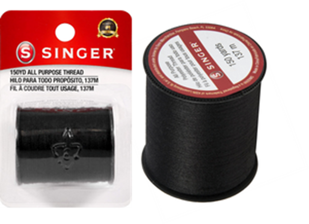 Black All Purpose Polyester Thread- 150 Yards