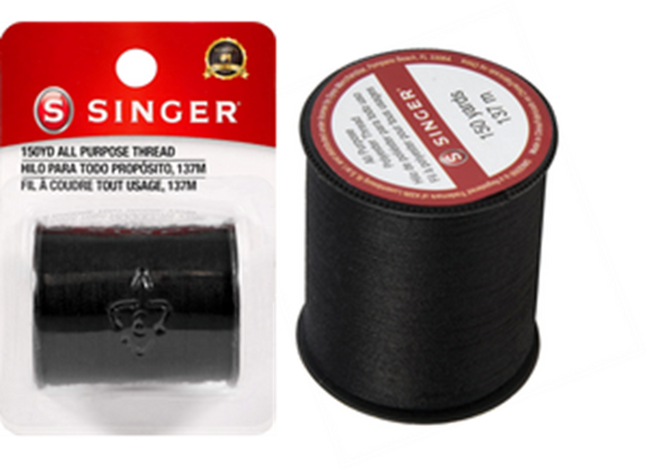 Black All Purpose Polyester Thread- 150 Yards