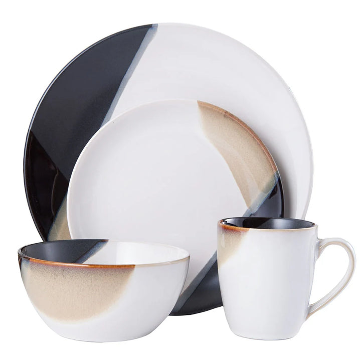 Caden 16 Piece Dinnerware Set, Service For 4