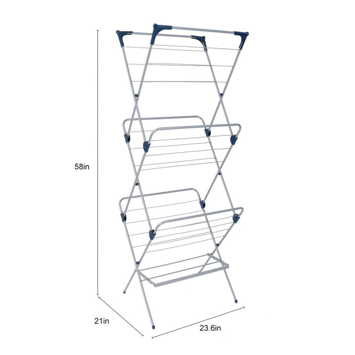 3 Tier Foldable Steel Clothes Drying Rack