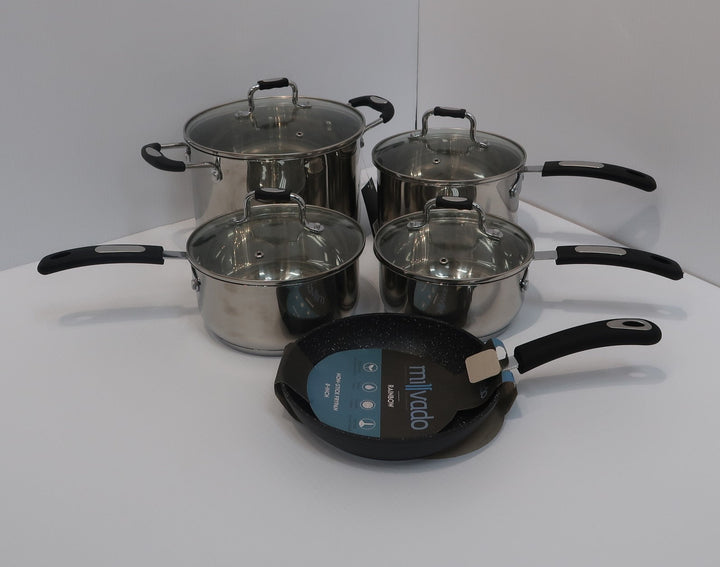 Millvado Stainless Steel 9 Piece Cookware Set