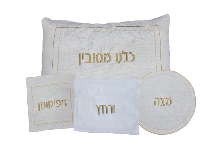 Pesach Set Mocked Hem 3D Gold Embroidery