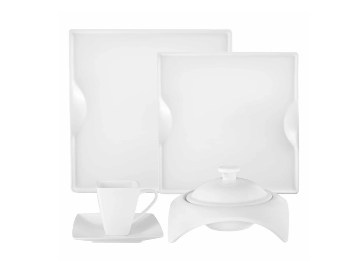 Little White Dish - White SQ Angel, 20 Pc Dinnerware Set