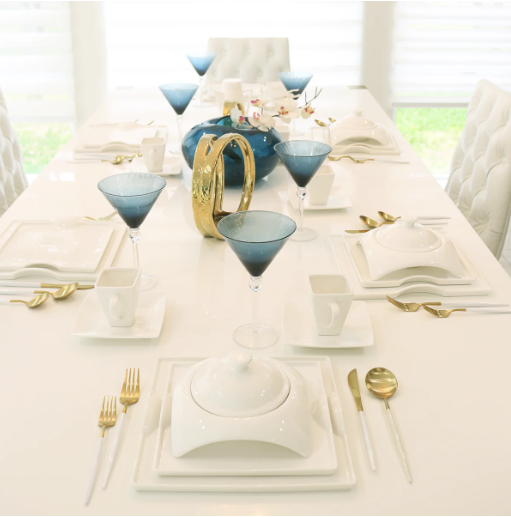 Little White Dish - White SQ Angel, 20 Pc Dinnerware Set