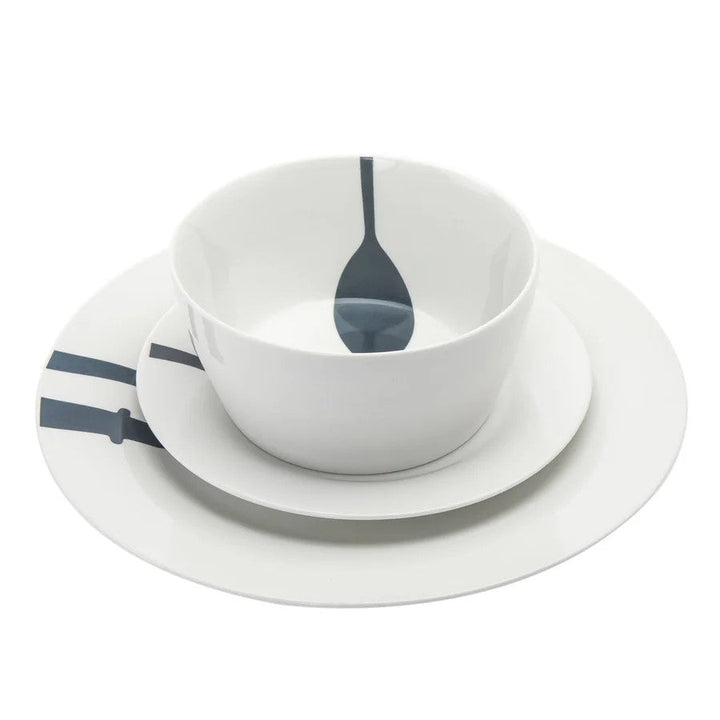 Acme Porcelain 16 Piece Dinnerware Set, Service For 4