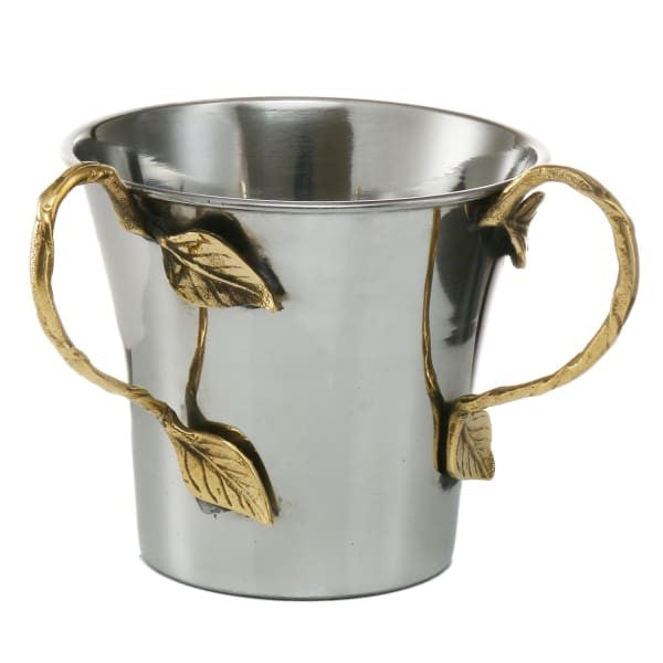 Washing Cup Brass Leaf Handle Stainless Steel