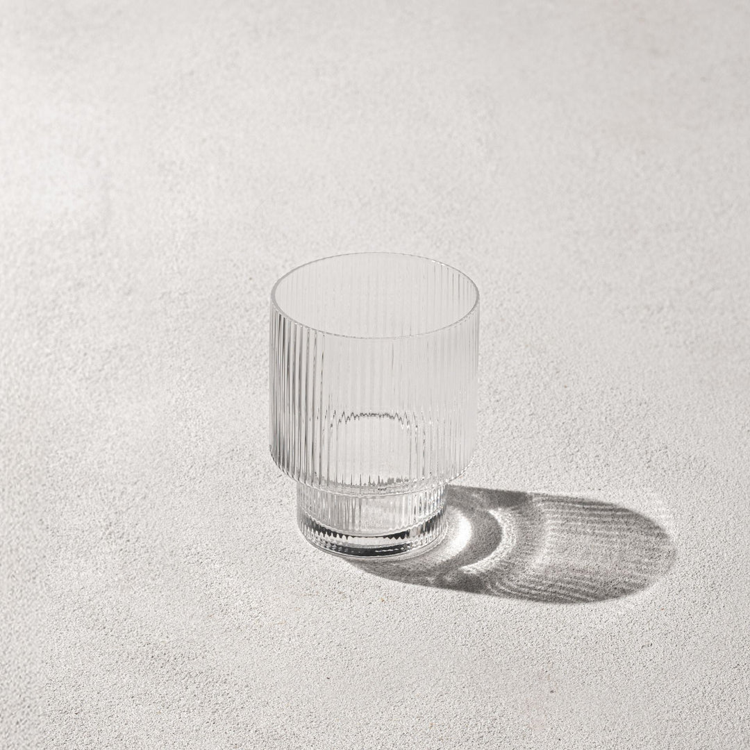 Vikko - Malibu, Ribbed Rocks Glass, Clear, 11 oz