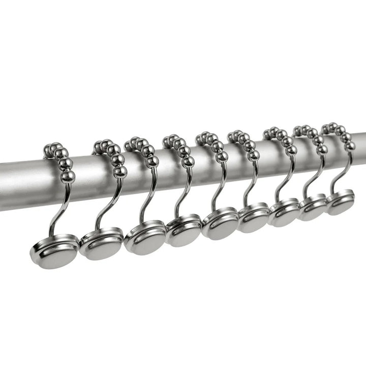 Chrome - Five Bead Shower Curtain Hooks with Welding Handle