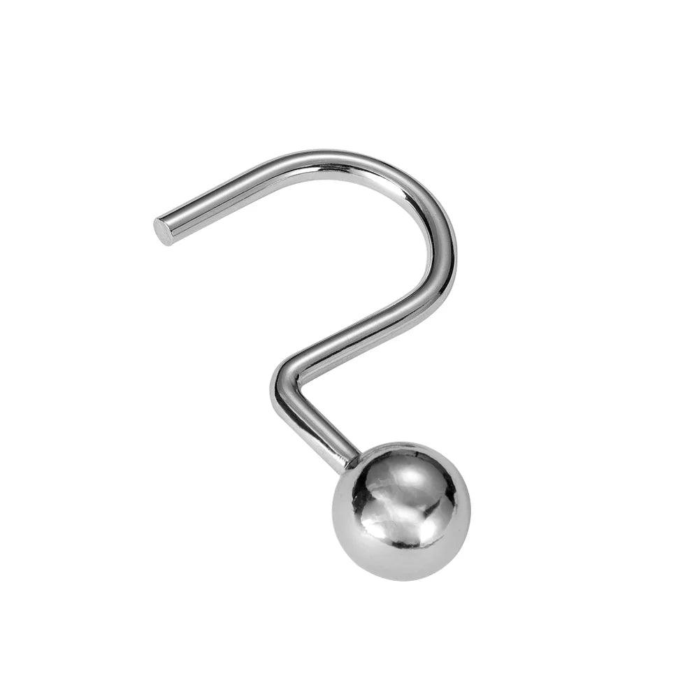 Chrome - Heavy Duty Steel Ball Shower Curtain Hooks